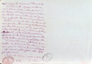 Håndskrevet brev fra Giuseppe Verdi til Aida librettos forfatter Antonio Ghislanzoni