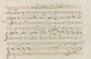 Musical quotation from La forza del destino, St Agata, 28 May 1869, 1869.dani