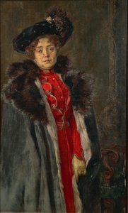 Portræt af hustru af Giuseppe Vizzotto Alberti, olie på lærred af Giuseppe Vizzotto Alberti