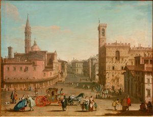 Piazza San Firenze af Giuseppe Zocchi