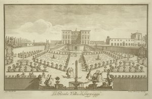 Villa Lappeggi, fra Views of Toscana, udgivet c.1744-57 af Giuseppe Zocchi