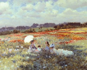 Fields near London, af Giuseppe de Nittis (1846-1884).