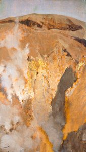 Fumarole of Mount Vesuvius, ca. 1871, af Giuseppe De Nittis (1846-1884), olie på lærred, 305 x 18 cm af Giuseppe or Joseph de Nittis