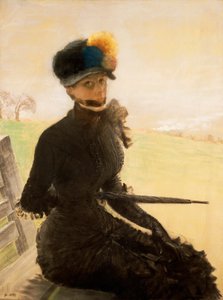 La femme aux pompoms (En kvinde med pompon), ca. 1879 (pastel på lærred)