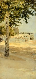 I nærheden af Paris, af Giuseppe de Nittis, olie på lærred af Giuseppe or Joseph de Nittis