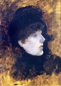 Portræt af Henriette Rosine Bernard dite Sarah Bernhardt (1844-1923) - af De Nittis af Giuseppe or Joseph de Nittis