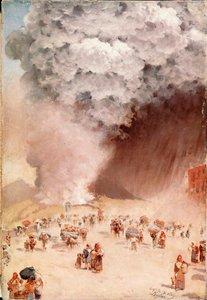 Regn af aske eller "" Vesuvens udbrud"" Maleri af Giuseppe De Nittis af Giuseppe or Joseph de Nittis
