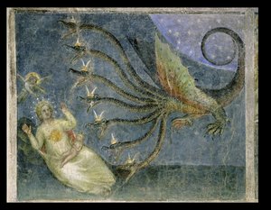 Kvinden iklædt solen og den syvhovedede drage, 1360-70
