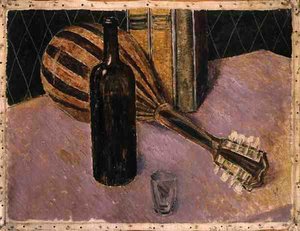 Stilleben med mandolin af Glyn Warren Philpot