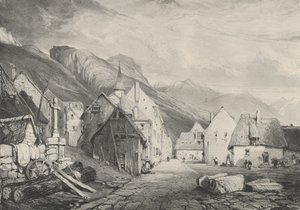 Indgang til landsbyen Les Bains, 1831