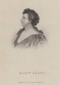 Elizabeth Barry, engelsk skuespillerinde (gravering)