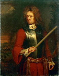 John Churchill, hertug af Marlborough, øverstbefalende i den spanske arvefølgekrig, sejre over de franske hære i Blenheim ... af Godfrey Kneller