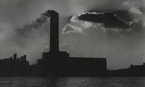 Kraftværk ved Themsen, London 1950