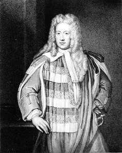 Portræt af Henry St. John (1678-1751) 1. Viscount Bolingroke, indgraveret af W.T. Fry