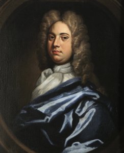 Portræt af en gentleman af Godfrey follower of Kneller