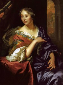 Portræt af Françoise van Diemen, 1679. af Godfried Cornelisz Schalcken