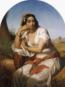 En beduinsk kvinde, 1848 af Godfried Guffens