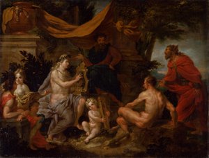 Konkurrencen mellem Apollo og Pan, ca 1690.