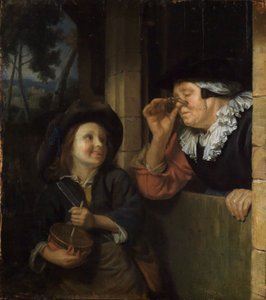 Rommelpot-spilleren af Godfried Schalcken