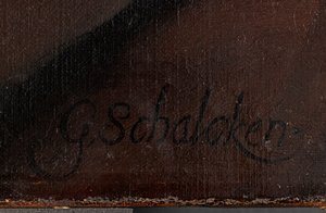 Selvportræt (detalje), før 1706 (olie på lærred)