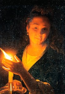Kvinde med stearinlys, slutningen af 1660