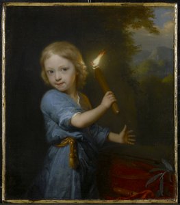 Dreng holder en fakkel, 1692