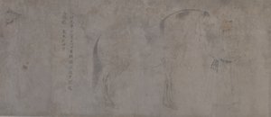 Detalje af Five Tribute Horses (blæk og farve på papir) af Gonglin Li