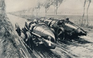 Racing til Grand Prix, Strasbourg 1922, 1937 af Gordon Crosby