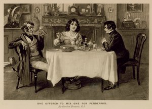 Illustration til The History of Pendennis af Thackeray (litho)