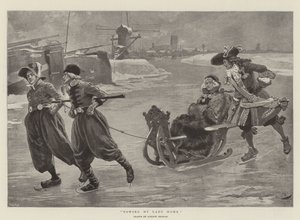 Bugsering af My Lady Home (litho) af Gordon Frederick (after) Browne
