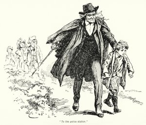 Illustration til The Story of the Treasure Seekers af E Nesbit (litho) af Gordon Frederick Browne