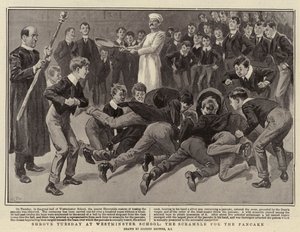 Fastelavn på Westminster School, Scramble for the Pancake af Gordon Frederick Browne