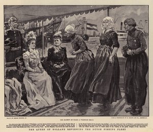Dronningen af Holland gennemgår den hollandske fiskerflåde af Gordon Frederick Browne