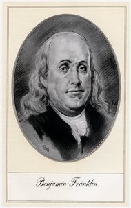 Benjamin Franklin, politisk skikkelse og statsmænd i USA, begyndelsen af det 20. århundrede af Gordon Ross