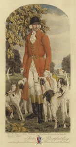 Peter Beckford Esq og hans yndlingshunde Shameless and Brilliant (farve litho) af Gordon Ross