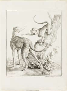 Hund og abe af Gottfried Engelmann