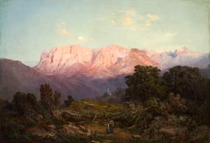 Schlern med Rosengarten set fra Rampeun