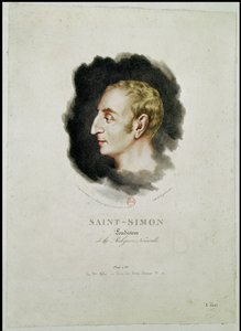 Portræt af Claude Henri de Rouvroy, greve Saint-Simon (1760-1825), udført kort efter hans død, 1825