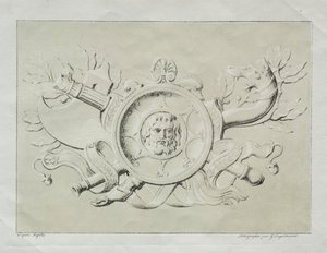 Samling af litografiske essays: Et trofæ, ca. 1816.
