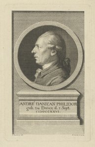Portræt af François-André Danican Philidor 1726-1795, ca. 1790. af Gottlob August Liebe