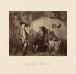 "De tre drikkere" af L. Somers af Goupil and Cie.