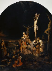 Golgata, 1649 (olie på egetræ) af Govaert Flinck
