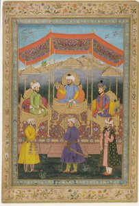 Forfædres gruppe af Mughal-herskere, 1700-tallet.