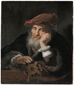 En gammel mand ved et vindue af Govert Flinck