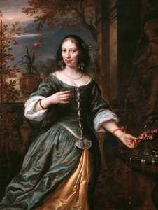 Portræt af Susanna van Baerle (1622-1674) af Govert Flinck