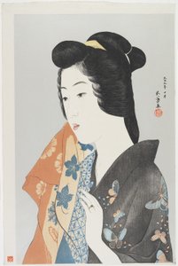 (Woman Holding Towel), oktober 1920 af Goyo Hashiguchi