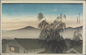 Aftenmåne over Ko_be, januar 1920 af Goyo Hashiguchi