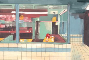 Diner, 2012 (olie på papir)
