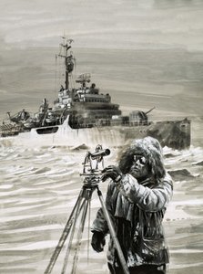 Et medlem af British Antarctic Survey Team på arbejde