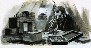 Alexander Humboldt var en opdagelsesrejsende med stor rigdom (gouache på papir) af Graham Coton